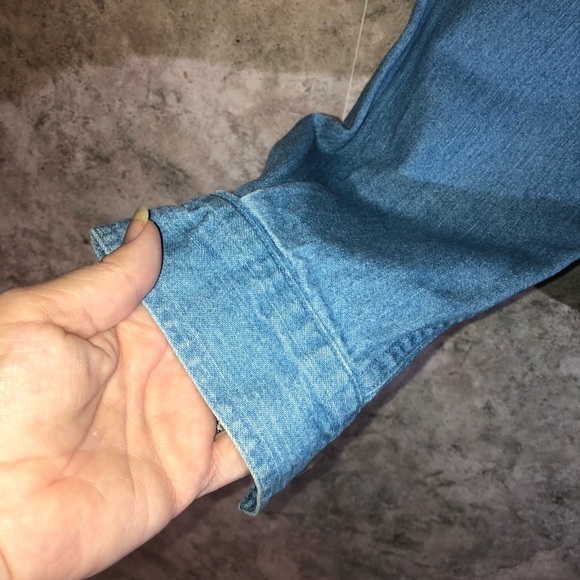 Christopher & Banks Denim Patriotic Bear Blouse - Picture 4 of 13